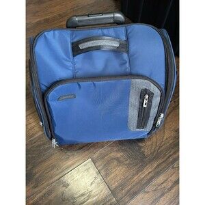 Briggs & Riley Baseline 2 Wheel Cabin Bag Blue Rolling Luggage Suitcase U216-4